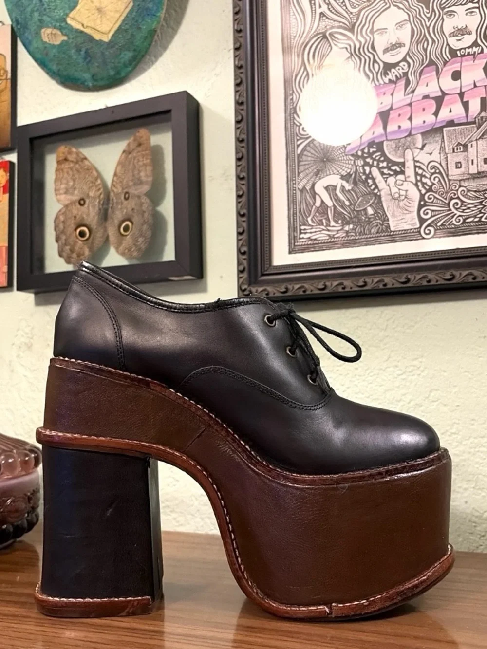 ⚡️RARE Vintage Jeffrey Campbell Handmade Havana Last Platform Oxfords⚡️